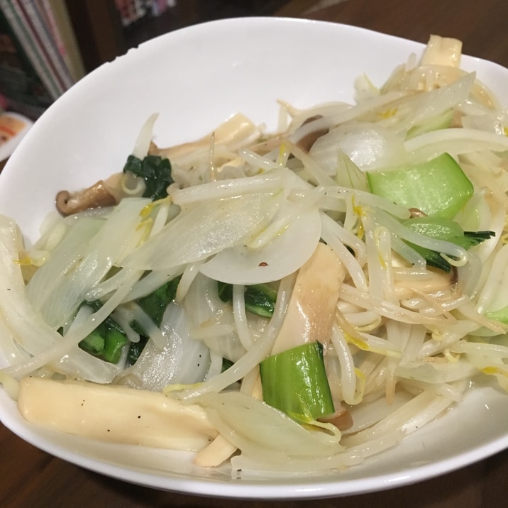 もやしとチンゲン菜のあんかけ炒め